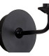 Banyan Switched Wall Lamp With 12cm x 20cm Faux Silk Fabric Shade Matt Black/Ivory Pearl-6
