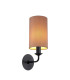 Banyan Switched Wall Lamp With 12cm x 20cm Dual Faux Silk Fabric Shade Matt Black/Taupe-1