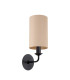 Banyan Switched Wall Lamp With 12cm x 20cm Dual Faux Silk Fabric Shade Matt Black/Nude Beige-4