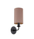 Banyan Switched Wall Lamp With 12cm x 20cm Dual Faux Silk Fabric Shade Matt Black/Taupe-4