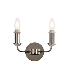 Banyan 2 Light Switched Wall Lamp Without Shade E14 Polished Nickel-1
