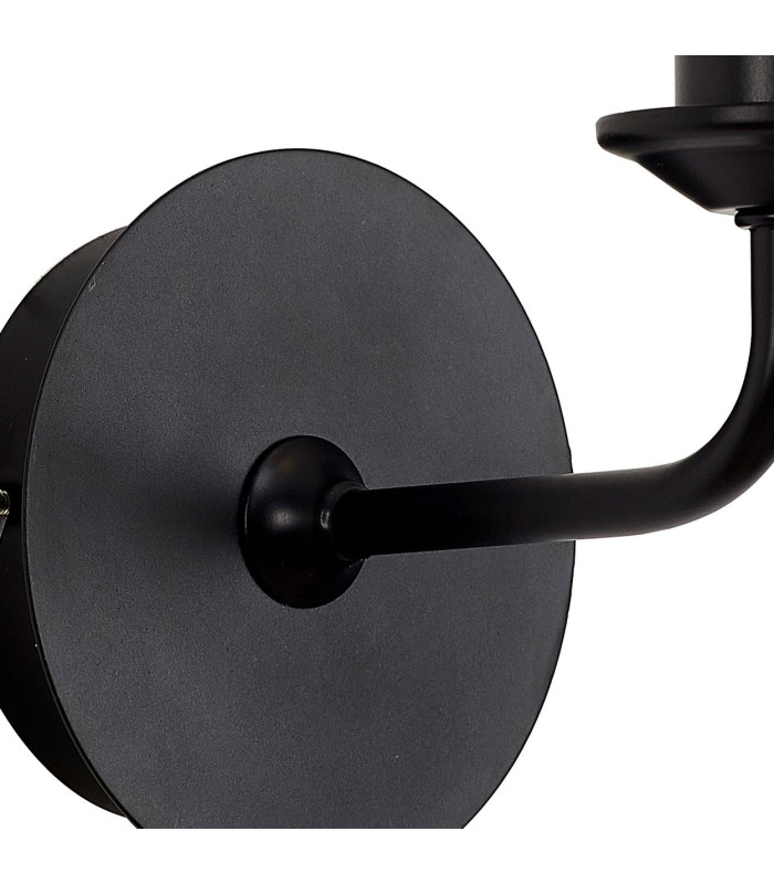 Banyan Switched Wall Lamp With 12cm x 20cm Dual Faux Silk Fabric Shade Matt Black/Taupe-6