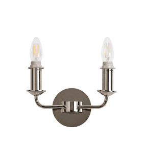 Banyan 2 Light Switched Wall Lamp Without Shade E14 Polished Nickel-2