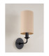 Banyan Switched Wall Lamp With 12cm x 20cm Dual Faux Silk Fabric Shade Matt Black/Nude Beige-11