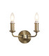 Banyan 2 Light Switched Wall Lamp Without Shade E14 Antique Brass-1