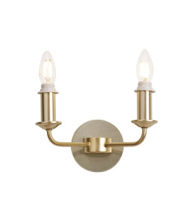 Banyan 2 Light Switched Wall Lamp Without Shade E14 Satin Nickel-1
