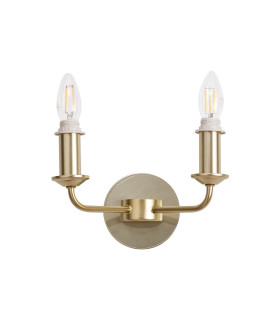 Banyan 2 Light Switched Wall Lamp Without Shade E14 Champagne Gold-2