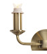 Banyan 2 Light Switched Wall Lamp Without Shade E14 Antique Brass-5