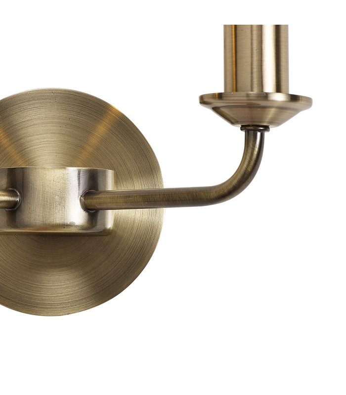 Banyan 2 Light Switched Wall Lamp Without Shade E14 Antique Brass-6