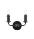Banyan 2 Light Switched Wall Lamp Without Shade E14 Matt Black-1