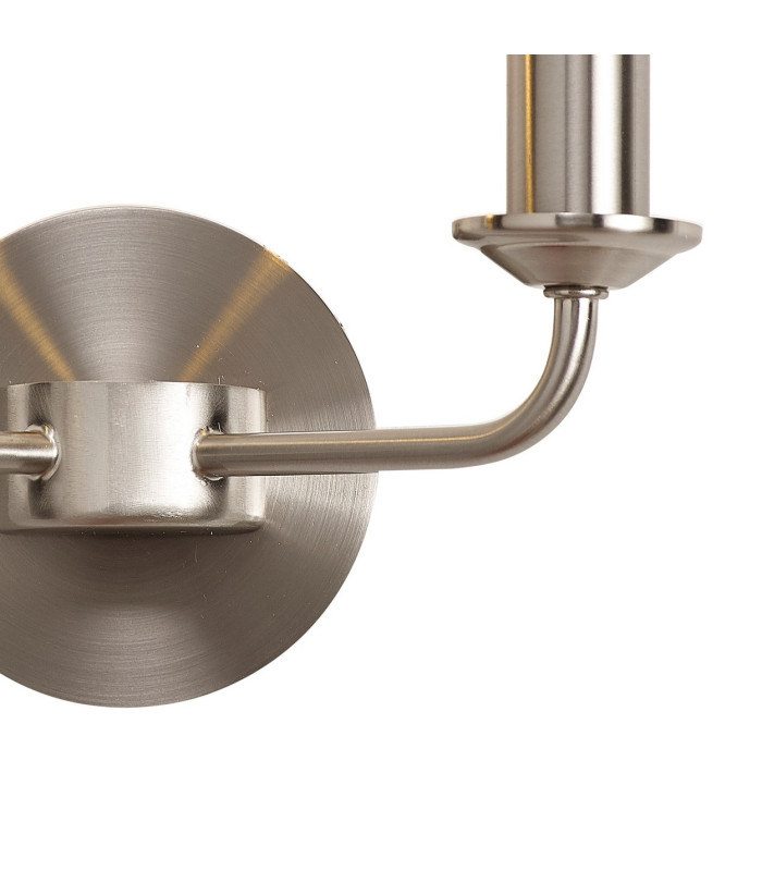 Banyan 2 Light Switched Wall Lamp Without Shade E14 Satin Nickel-6