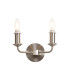 Banyan 2 Light Switched Wall Lamp Without Shade E14 Satin Nickel-7