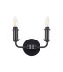 Banyan 2 Light Switched Wall Lamp Without Shade E14 Matt Black-4