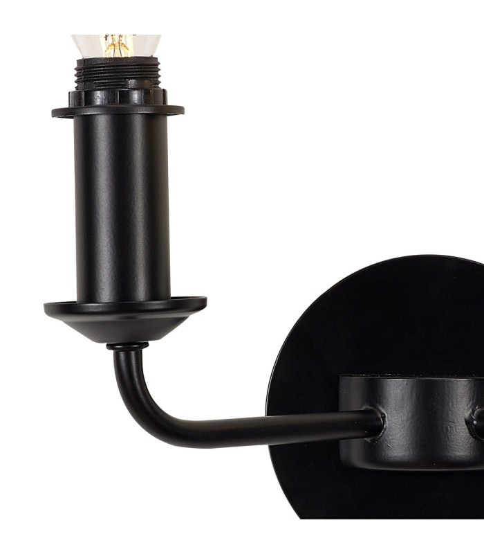 Banyan 2 Light Switched Wall Lamp Without Shade E14 Matt Black-6