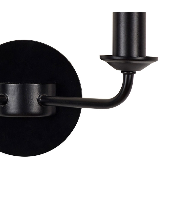 Banyan 2 Light Switched Wall Lamp Without Shade E14 Matt Black-7