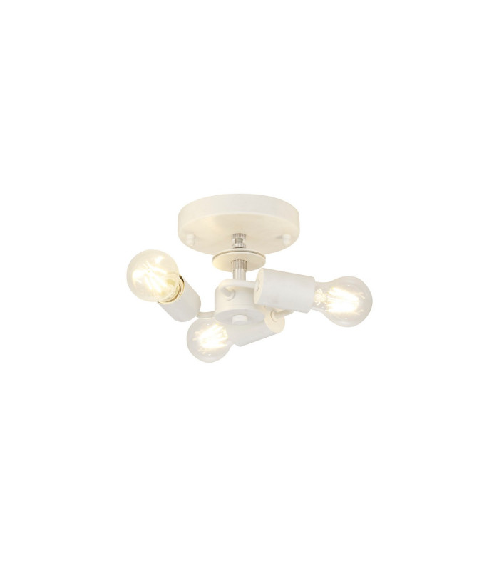 Baymont 22.5cm White 3 Light E27 Universal Flush Ceiling Fixture Suitable For A Vast Selection Of Shades-1