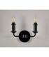 Banyan 2 Light Switched Wall Lamp Without Shade E14 Matt Black-8