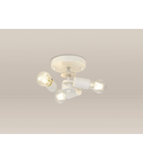 Baymont 22.5cm White 3 Light E27 Universal Flush Ceiling Fixture Suitable For A Vast Selection Of Shades-2