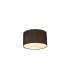 Baymont White 3 Light E27 Flush With A 30cm x 17cm Faux Silk Shade Black/White Laminate-1