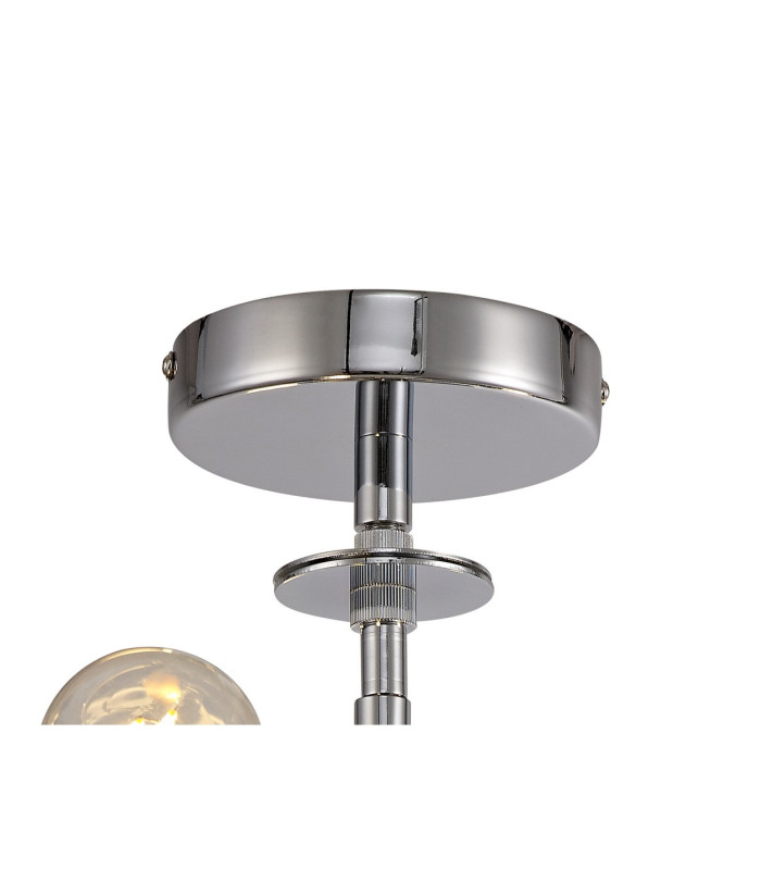 Baymont 24cm Polished Chrome 3 Light E27 Universal Drop Flush  Suitable For A Vast Selection Of Shades-8