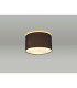 Baymont White 3 Light E27 Flush With A 30cm x 17cm Faux Silk Shade Black/White Laminate-2