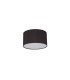 Baymont White 3 Light E27 Flush With A 30cm x 17cm Faux Silk Shade Black/White Laminate-4
