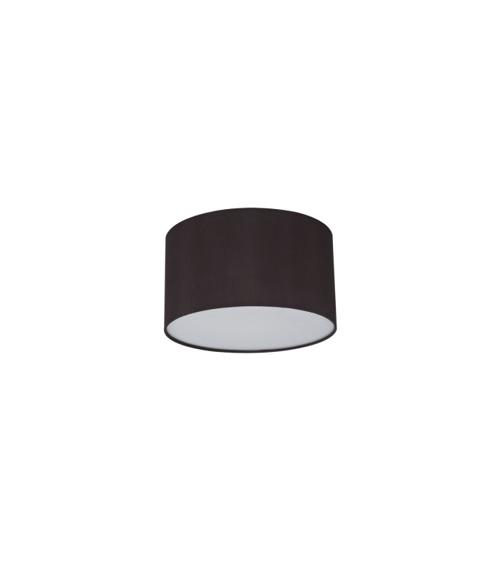 Baymont White 3 Light E27 Flush With A 30cm x 17cm Faux Silk Shade Black/White Laminate-4