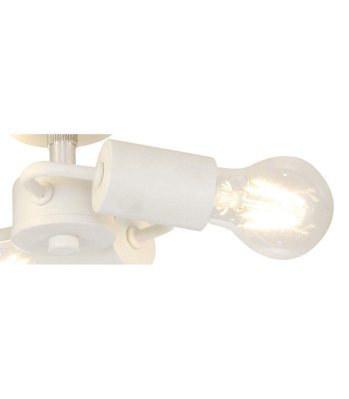 Baymont 22.5cm White 3 Light E27 Universal Flush Ceiling Fixture Suitable For A Vast Selection Of Shades-7