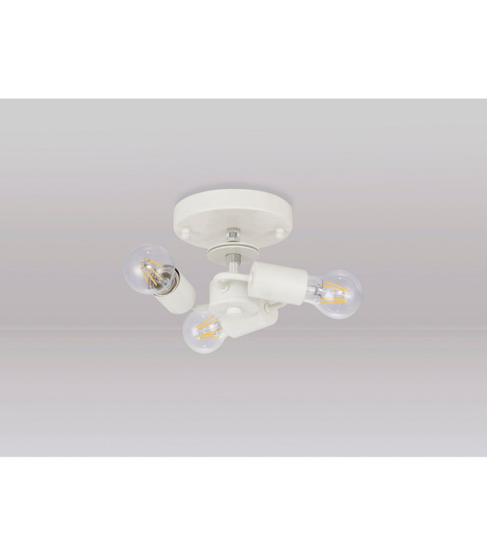 Baymont 22.5cm White 3 Light E27 Universal Flush Ceiling Fixture Suitable For A Vast Selection Of Shades-8