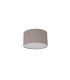 Baymont White 3 Light E27 Flush With 30cm x 17cm Faux Silk Shade Grey/White Laminate & Frosted Acrylic Diffuser-4