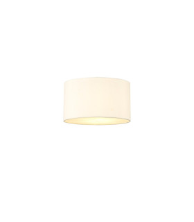 Baymont White 3 Light E27 Flush With 30cm x 17cm Faux Silk Shade Ivory Pearl/White Laminate-1