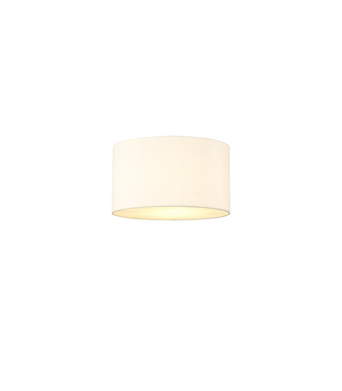 Baymont White 3 Light E27 Flush With 30cm x 17cm Faux Silk Shade Ivory Pearl/White Laminate-1