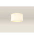 Baymont White 3 Light E27 Flush With 30cm x 17cm Faux Silk Shade Ivory Pearl/White Laminate-2
