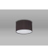 Baymont White 3 Light E27 Flush With A 30cm x 17cm Faux Silk Shade Black/White Laminate-12