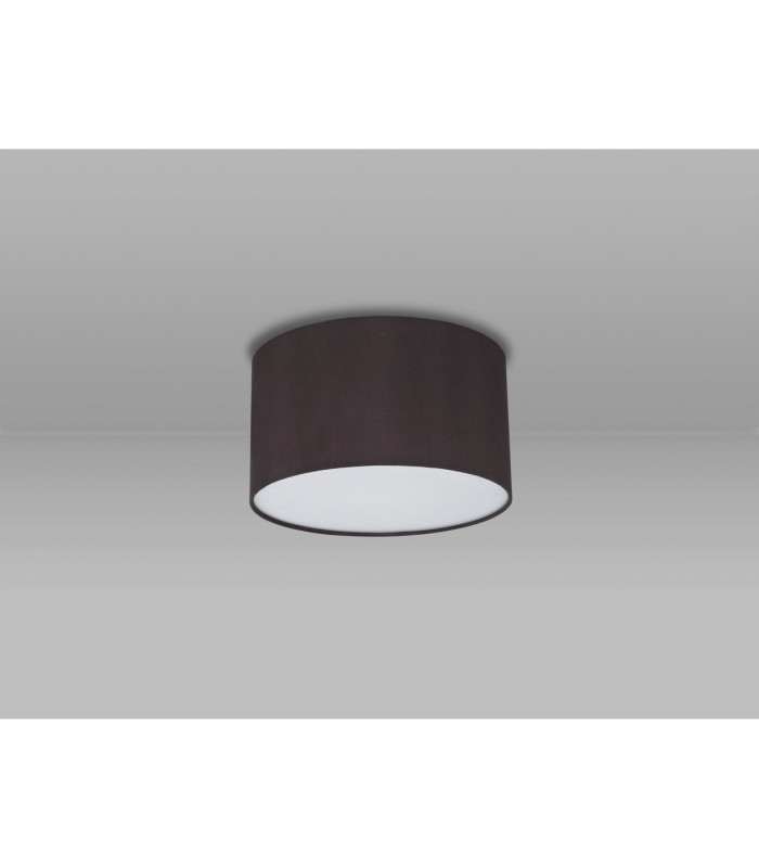 Baymont White 3 Light E27 Flush With A 30cm x 17cm Faux Silk Shade Black/White Laminate-12