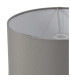 Baymont White 3 Light E27 Flush With 30cm x 17cm Faux Silk Shade Grey/White Laminate & Frosted Acrylic Diffuser-10
