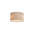 Baymont White 3 Light E27 Flush With 30cm x 17cm Dual Faux Silk Shade Nude Beige/Moonlight-1