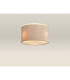Baymont White 3 Light E27 Flush With 30cm x 17cm Dual Faux Silk Shade Nude Beige/Moonlight-2