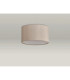 Baymont White 3 Light E27 Flush With 30cm x 17cm Dual Faux Silk Shade Nude Beige/Moonlight-12