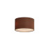 Baymont White 3 Light E27 Flush With 30cm x 17cm Dual Faux Silk Shade Raw Cocoa/Grecian Bronze-1
