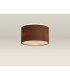 Baymont White 3 Light E27 Flush With 30cm x 17cm Dual Faux Silk Shade Raw Cocoa/Grecian Bronze-2