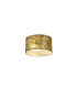 Baymont White 3 Light E27 Flush With 30cm x 17cm Gold Leaf With White Lining Shade & Frosted Acrylic Diffuser-1