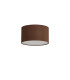Baymont White 3 Light E27 Flush With 30cm x 17cm Dual Faux Silk Shade Raw Cocoa/Grecian Bronze-4