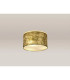 Baymont White 3 Light E27 Flush With 30cm x 17cm Gold Leaf With White Lining Shade & Frosted Acrylic Diffuser-2