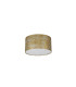 Baymont White 3 Light E27 Flush With 30cm x 17cm Gold Leaf With White Lining Shade & Frosted Acrylic Diffuser-4