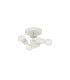 Baymont White 3 Light E27 Flush With 30cm x 17cm Gold Leaf With White Lining Shade & Frosted Acrylic Diffuser-5