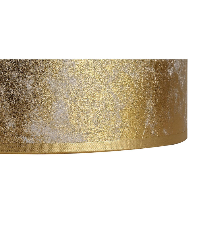 Baymont White 3 Light E27 Flush With 30cm x 17cm Gold Leaf With White Lining Shade & Frosted Acrylic Diffuser-10
