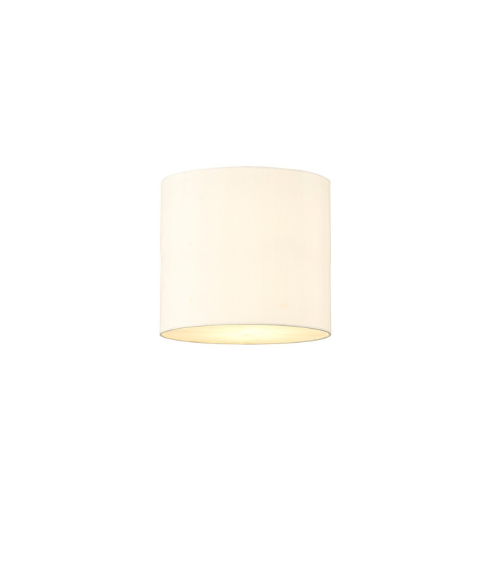 Baymont White 3 Light E27 Flush With 30cm x 25cm Faux Silk Shade Ivory Pearl/White Laminate-1