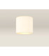 Baymont White 3 Light E27 Flush With 30cm x 25cm Faux Silk Shade Ivory Pearl/White Laminate-2