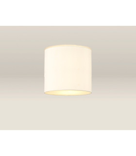 Baymont White 3 Light E27 Flush With 30cm x 25cm Faux Silk Shade Ivory Pearl/White Laminate-2